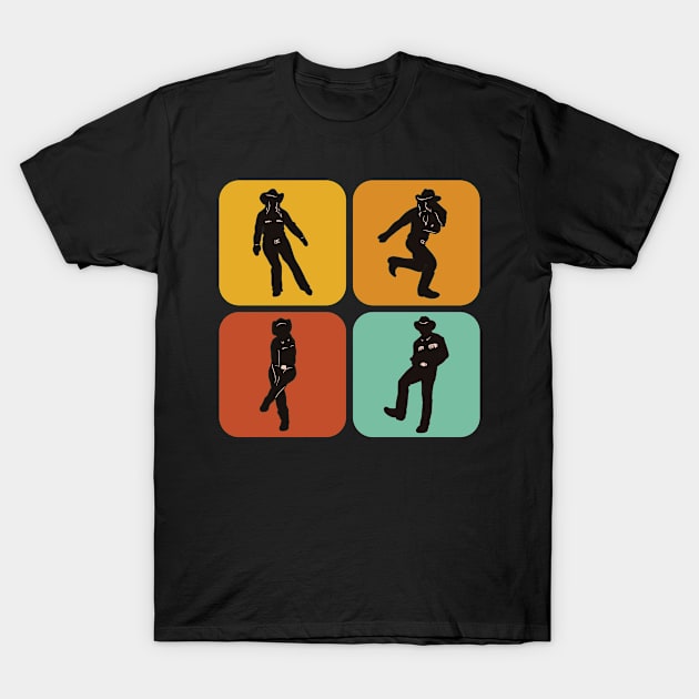 Retro Line Dancing I Country I Line Dance T-Shirt by Shirtjaeger